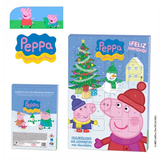 CALENDARIO NAVIDAD PEPPA PIG 18X50GR.REF.225010