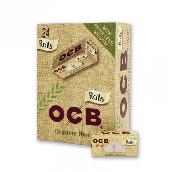 OCB PAPEL CAÑAMO ORGANICO ROLLS SLIM 24U.