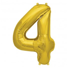 GLOBO FOIL 34" 87CM ORO NO4