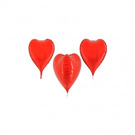 GLOBO FOIL 27" CORAZON 3D ROJO