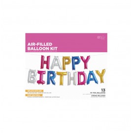 KIT FOIL MULTICOLOR 16" HAPPY BIRTHDAY