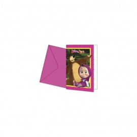 MASHA AND THE BEAR INVITACION 6U.