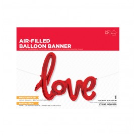 GLOBO FOIL 40" LOVE SCRIPT ROJO 102CM. REF. 01325