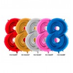 GLOBO FOIL 40" Nº. 8 AZUL REF. HG15848BP
