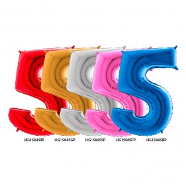 GLOBO FOIL 40" N. 5 ROSADO REF. HG15845FP