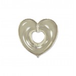 GLOBO FOIL 27" CORAZON PLATA REF. 27HM93