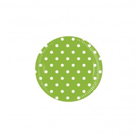 DOTS VERDE PLATOS 20CM 8U.