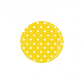 DOTS AMARILLO PLATOS 20CM 8U.