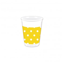 DOTS AMARILLO VASOS 8U.