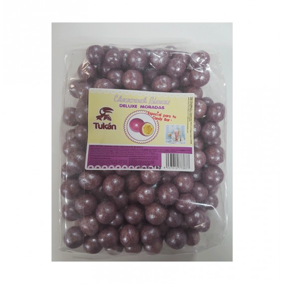 TUKAN CHOCO CRANCH BLANCAS DELUXE MORADAS 1KG.