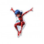 GLOBO FOIL 33" SILUETA MIRACULOUS LADYBUG