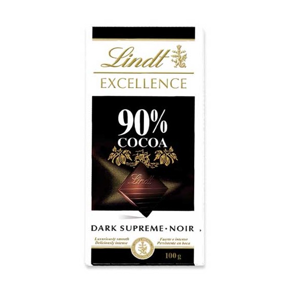 LINDT EXCELL. 90% CACAO 20X100GR.