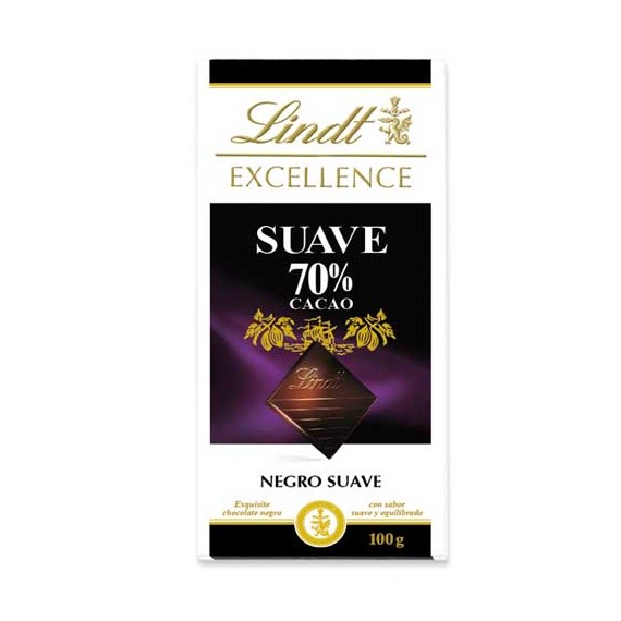 LINDT EXCELL. 70% CACAO SUAVE 20X100GR.