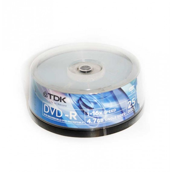 DVD-R 4,7GB LATA 25U.TDK