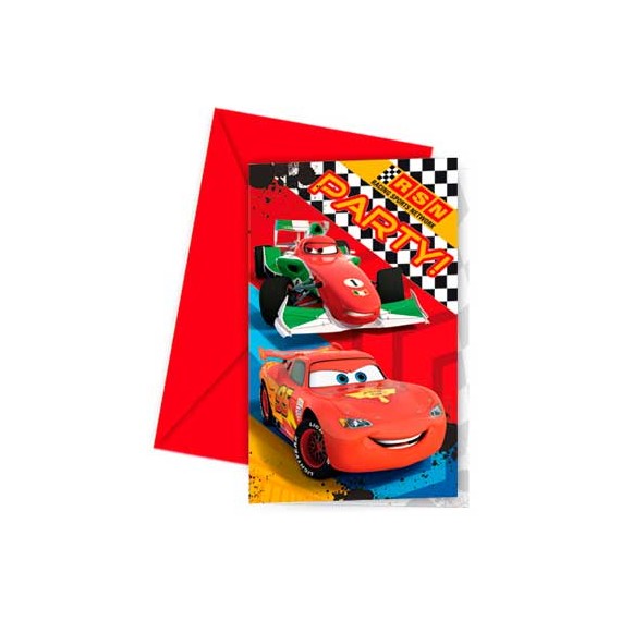 CARS INVITACION 6X24U.