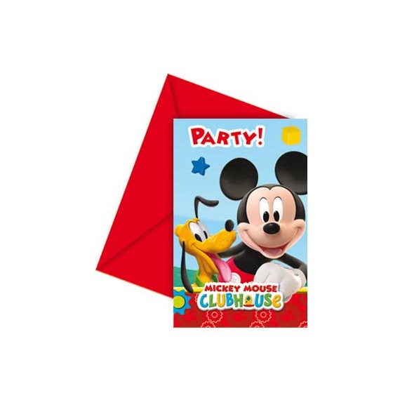 MICKEY PLAYFUL INVITACIONES 6UN.REF.16138