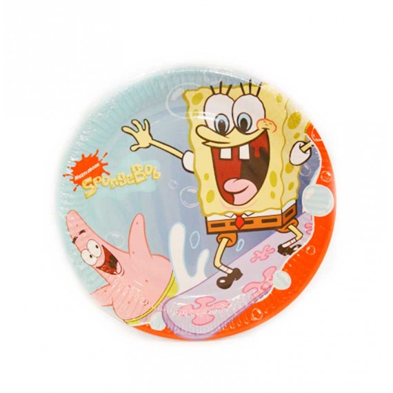 BOB ESPONJA PLATOS SURF.10U.