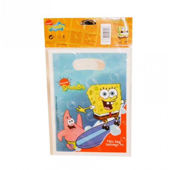 BOB ESPONJA BOLSAS SURF.6U.