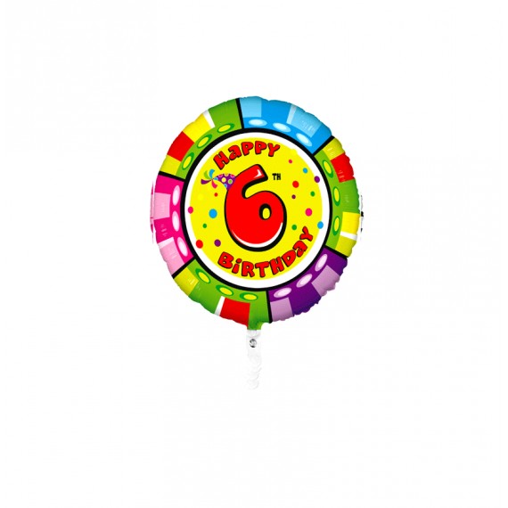 GLOBO FOIL REDONDO 21" Nº 6 - GUSANO