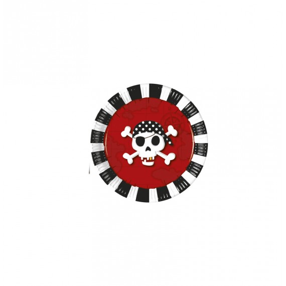 PIRATAS PLATOS 19,5CM 8U.