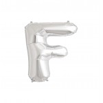 GLOBO FOIL PLATA 34" LETRA F