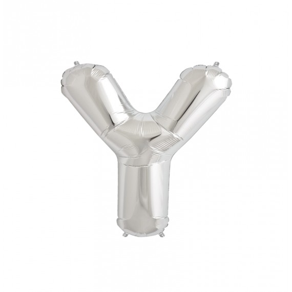 GLOBO FOIL PLATA 34" LETRA Y