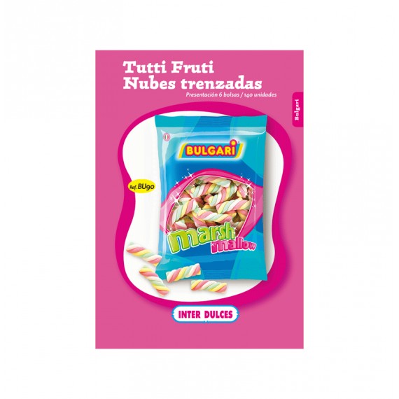 NUBES TRENZADAS TUTTI FRUTTI BOLSA 140U. APROX.