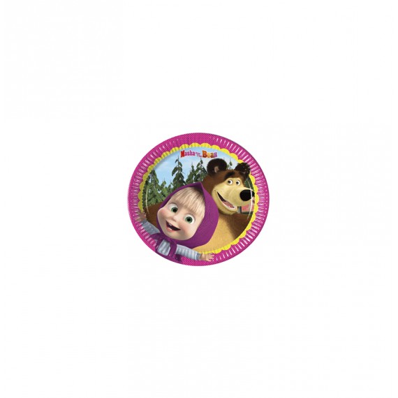 MASHA AND THE BEAR PLATOS 19,5cm. 8U.