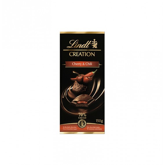 LINDT CREATION CHERRY&CHILI 70% 13UX150GRS.