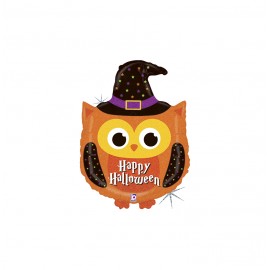 GLOBO FOIL 32" FIGURA BUHO HAPPY HALLOWEEN