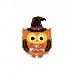 GLOBO FOIL 32" FIGURA BUHO HAPPY HALLOWEEN