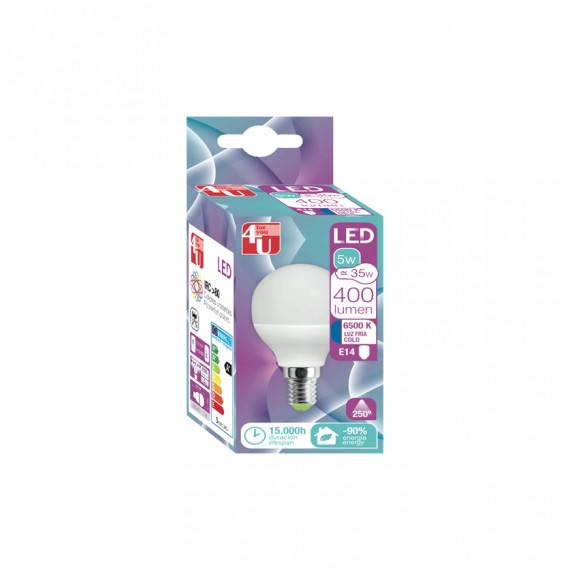 4U LED ESF. 5W E14 400LM 6500K 10U.REF.400464