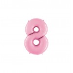 GLOBO FOIL 40" N. 8 ROSA PASTEL REF.078PP