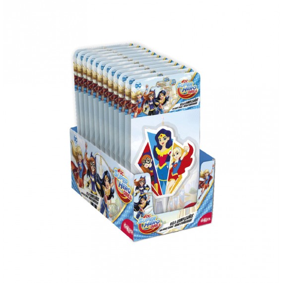 VELAS SUPER HERO GIRLS 2D 7,5CM. REF: 346198 12UN