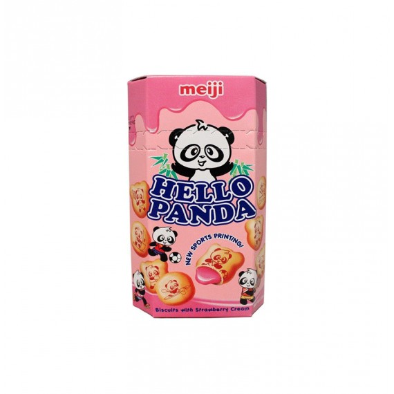 GALLETITAS HELLO PANDA RELLENO FRESA CAJITA 10U.