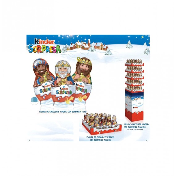 KINDER SORPRESA REYES MAGOS 155X36GR.