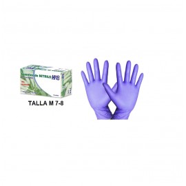 GUANTES NITRILO HR8 ALT PROTEC.(TALLA M 7-8)50UN.