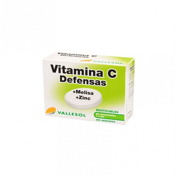 VALLESOL VITAMINA C DEFENSAS+MELISA+ZINC 24 COMPR.