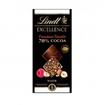 LINDT EXCELL.FRAMBUESA AVELLANA 70% CACAO 20X100GR