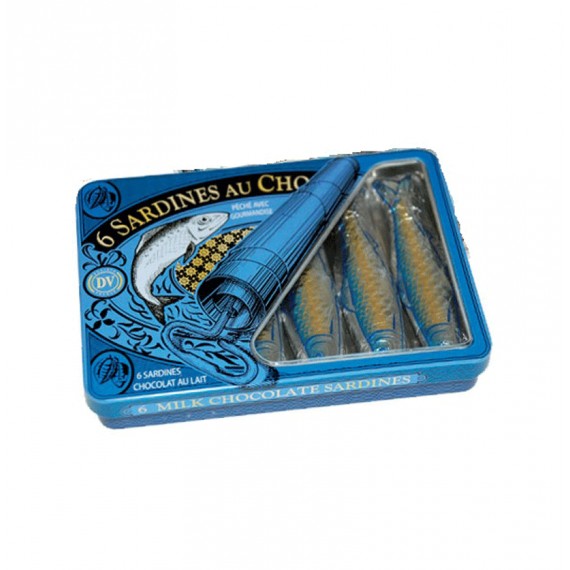 LATA SARDINAS DE CHOCOLATE CON LECHE 60GR.