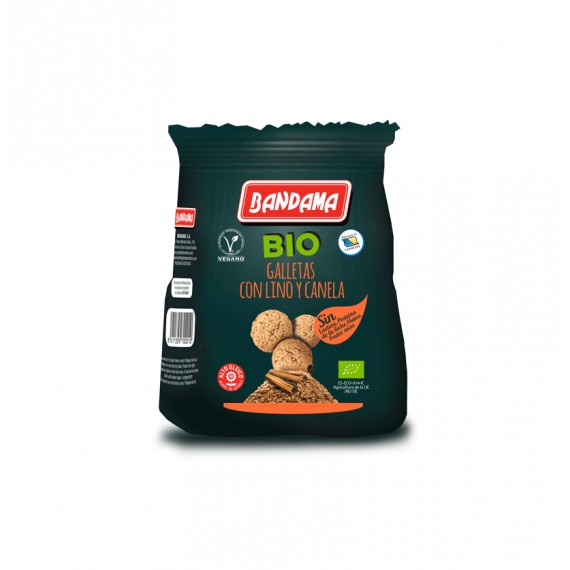 BANDAMA BIO GALLETAS LINO Y CANELA 8X150GR.