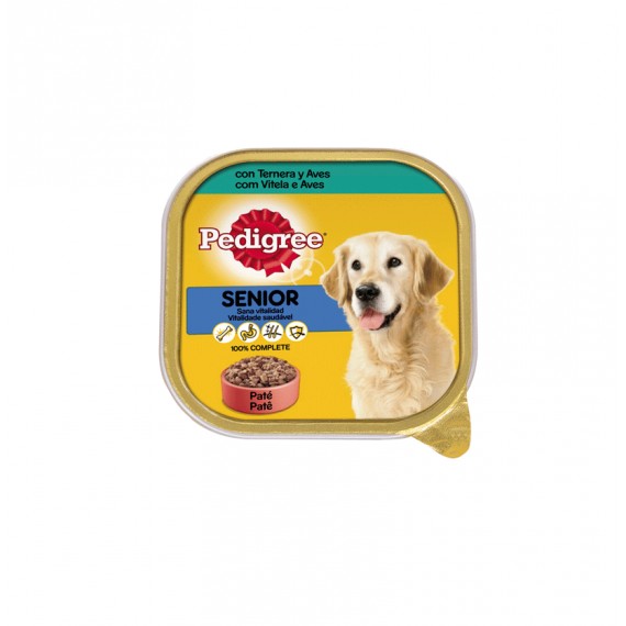 PEDIGREE SENIOR PATE TERNERA-AVES XH480 20UNX300GR