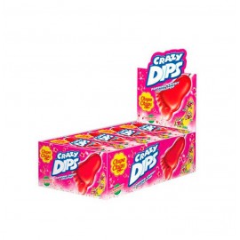 CHUPS CRAZY DIPS FRESA 14X24UN.