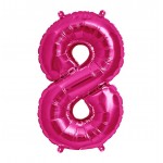 GLOBO FOIL 34" 87CM MAGENTA NO8