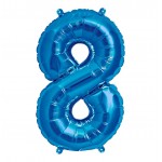 GLOBO FOIL 34" 87CM AZUL NO8
