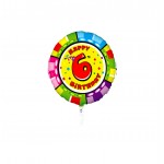 GLOBO FOIL REDONDO 21" NO 6 - GUSANO