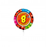 GLOBO FOIL REDONDO 21" NO 8 - GATO