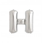 GLOBO FOIL PLATA 16" LETRA H