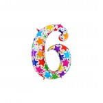 GLOBO FOIL 40" NO. 6 HOLOGRAFICO REF. HG85846P
