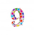 GLOBO FOIL 40" NO. 9 HOLOGRAFICO REF. HG85849P